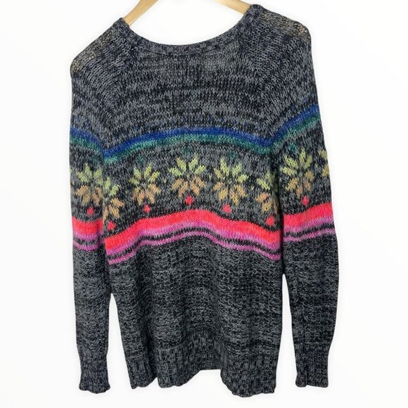 American Eagle Mohair Wool Fair Isle Sweater Knit Boho Womens Size‎ Small Y2K - Picture 6 of 13